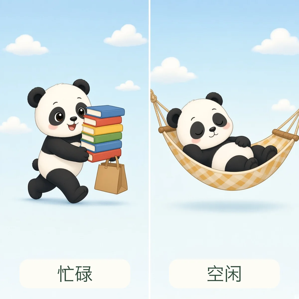 忙碌 busy，空闲 idle