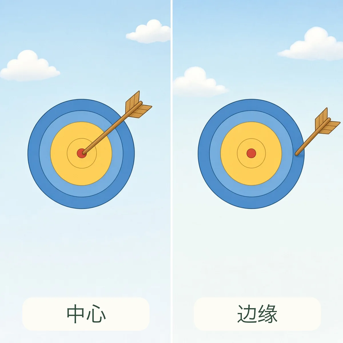 中心 center，边缘 edge