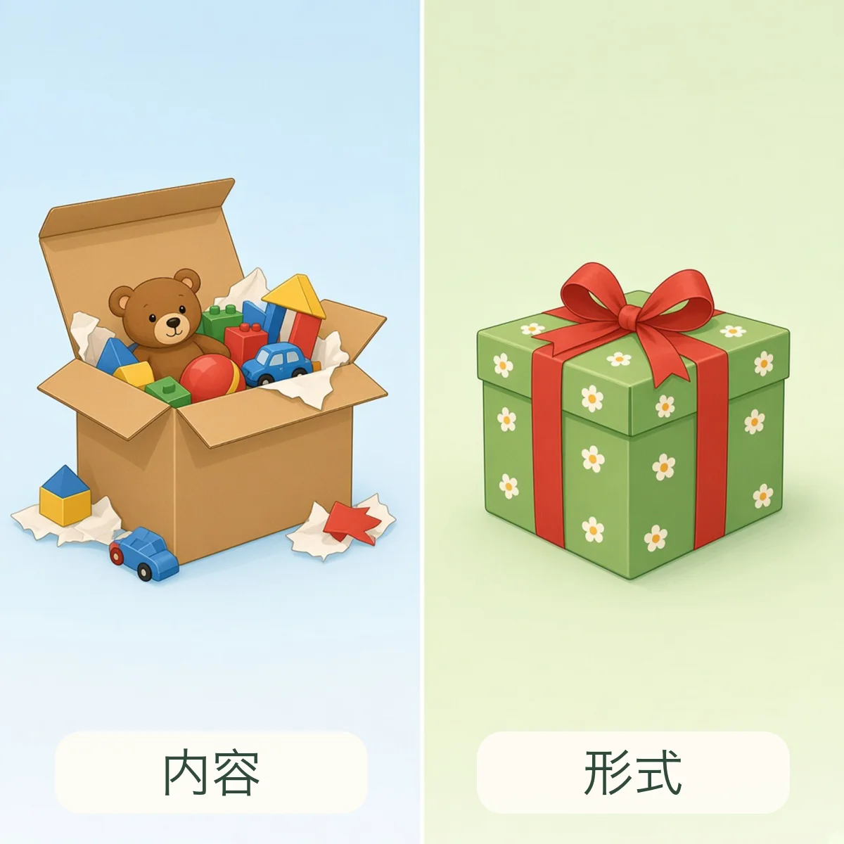 内容 content，形式 form