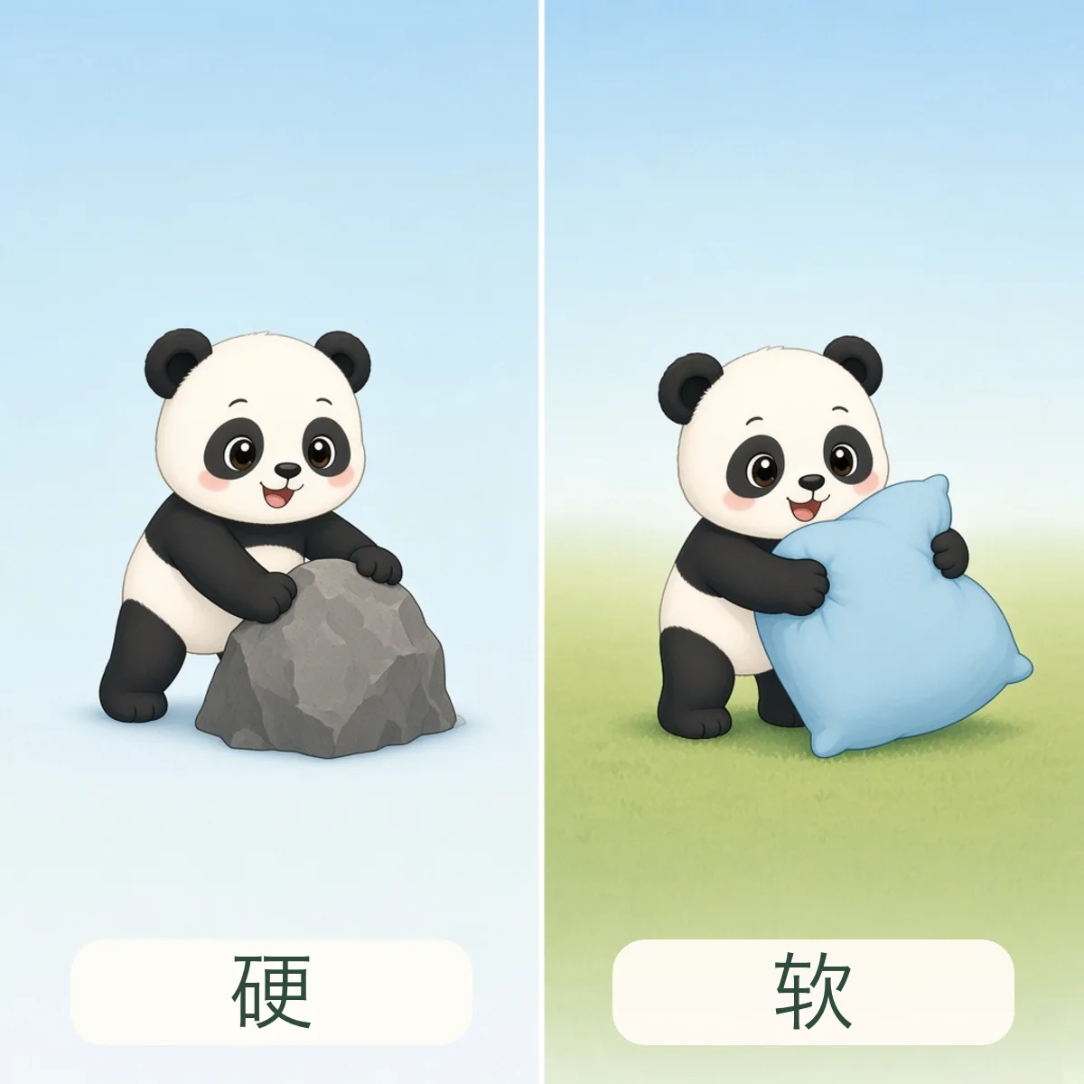 硬 hard，软 soft