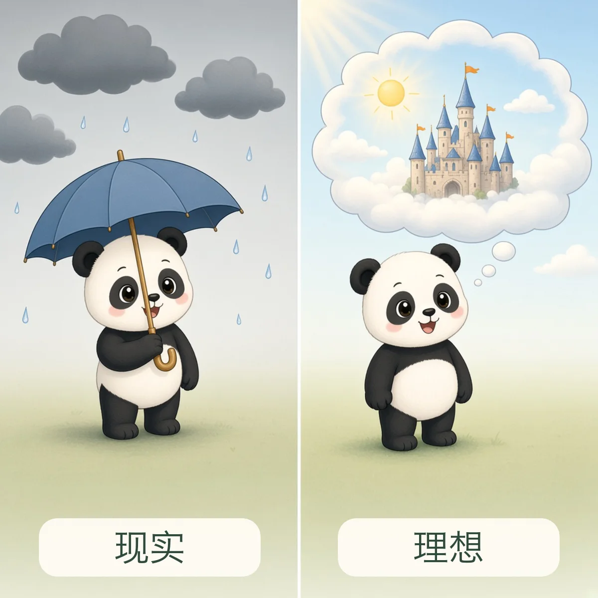 现实 reality，理想 ideal