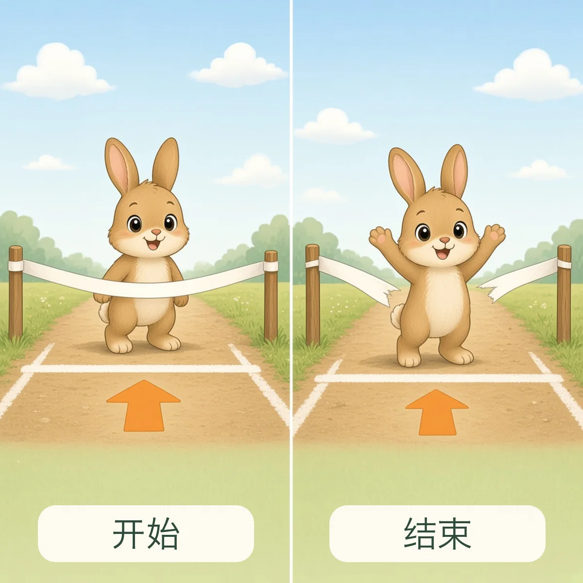 开始 start，结束 end
