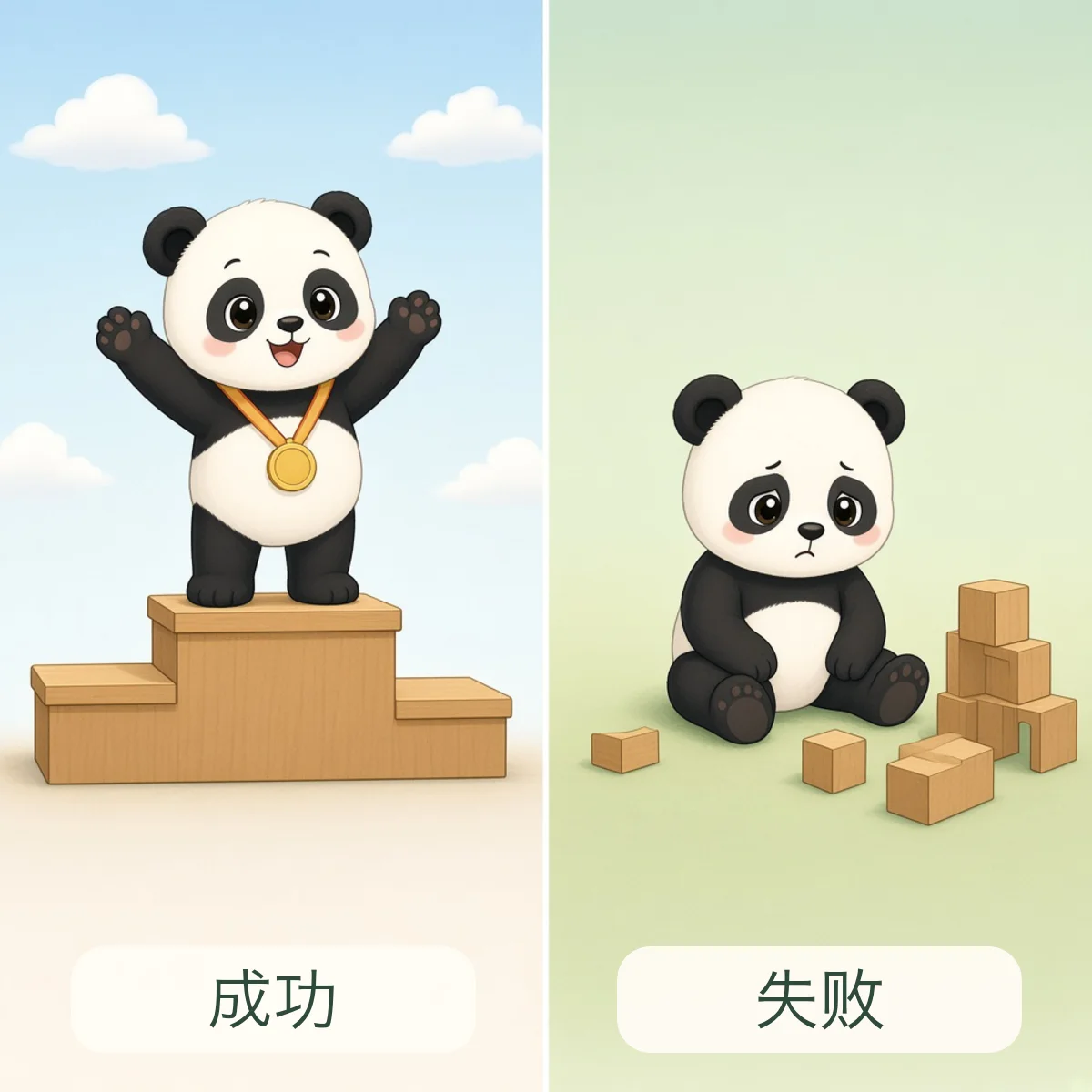 成功 success，失败 failure