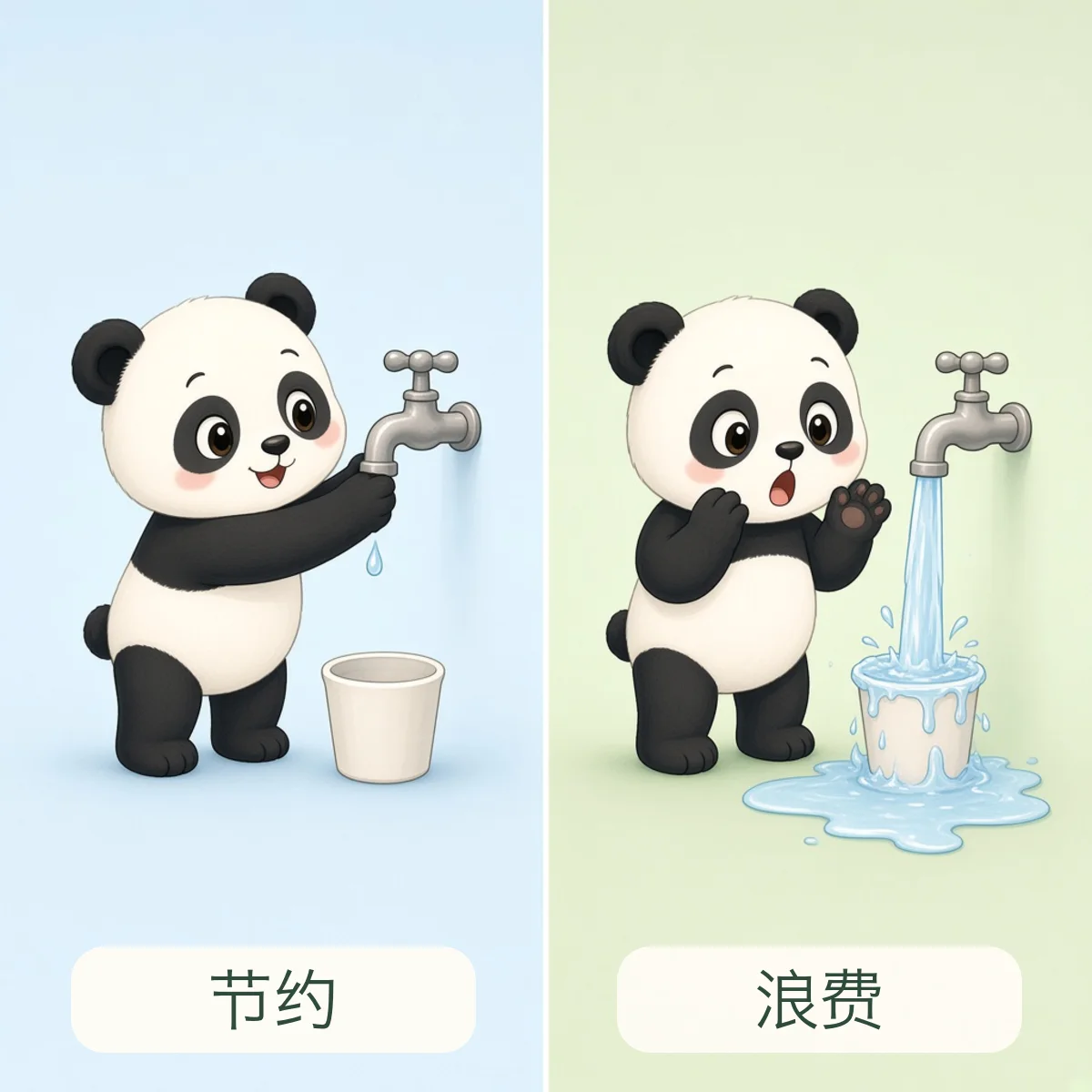 节约 thrifty，浪费 wasteful