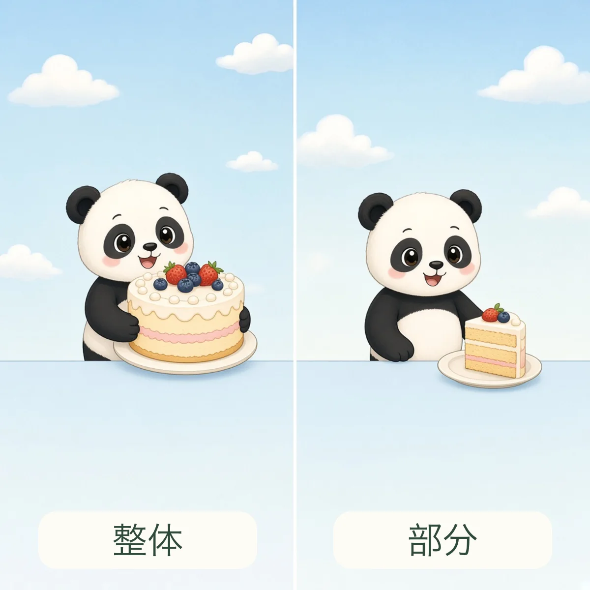 整体 whole，部分 part