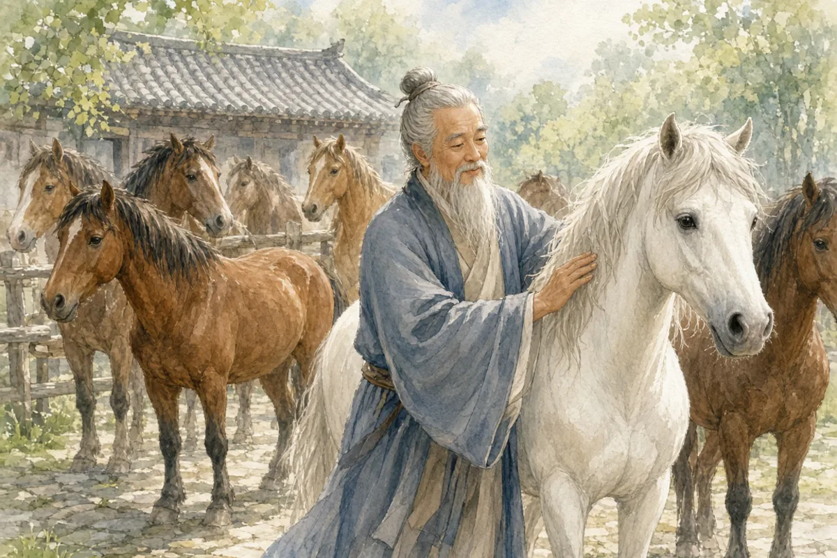 插画：伯乐相马，比喻善于发现和识别人才