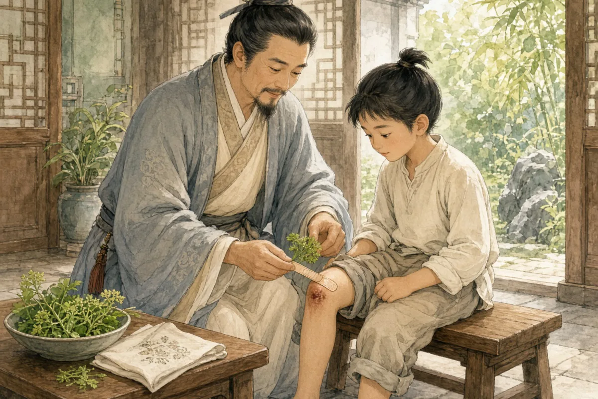 插画：对症下药，比喻针对问题所在，采取合适的办法