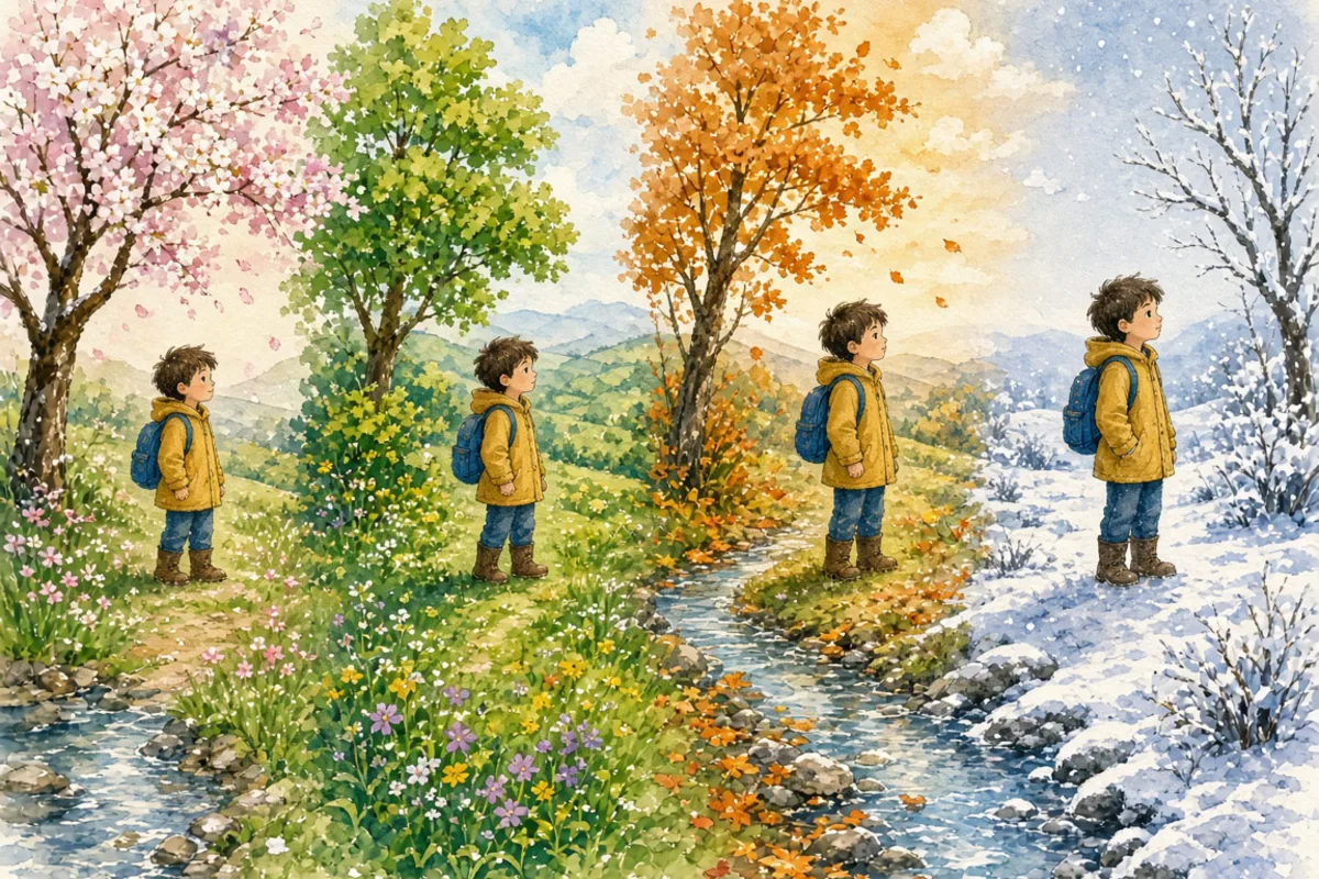 插画：光阴似箭，形容时间过得很快