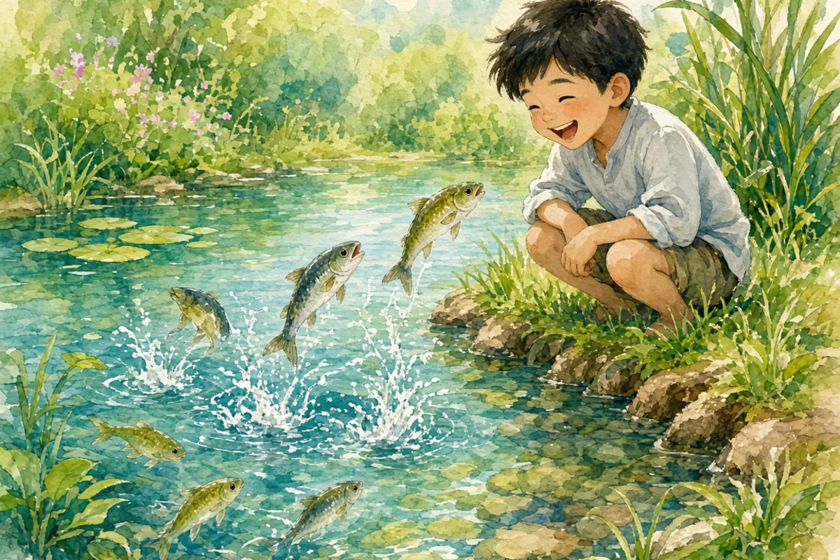 插画：活蹦乱跳，活泼好动，很有精神