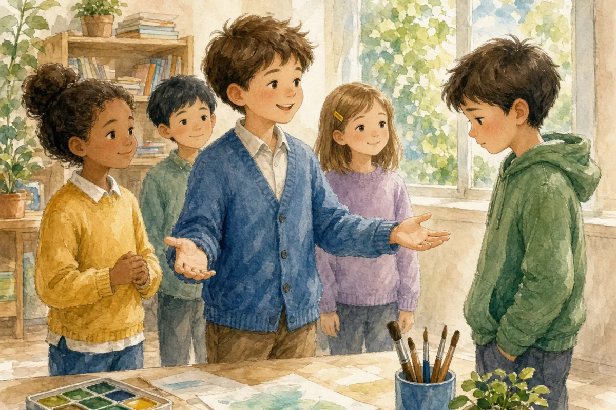 插画：豁达大度，形容人胸怀宽广，气量大