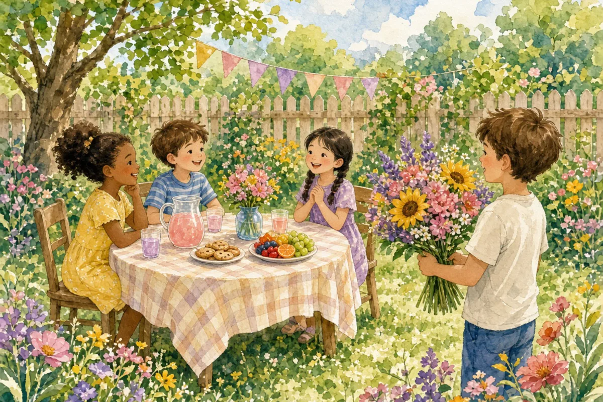 插画：锦上添花，比喻好上加好，美上添美