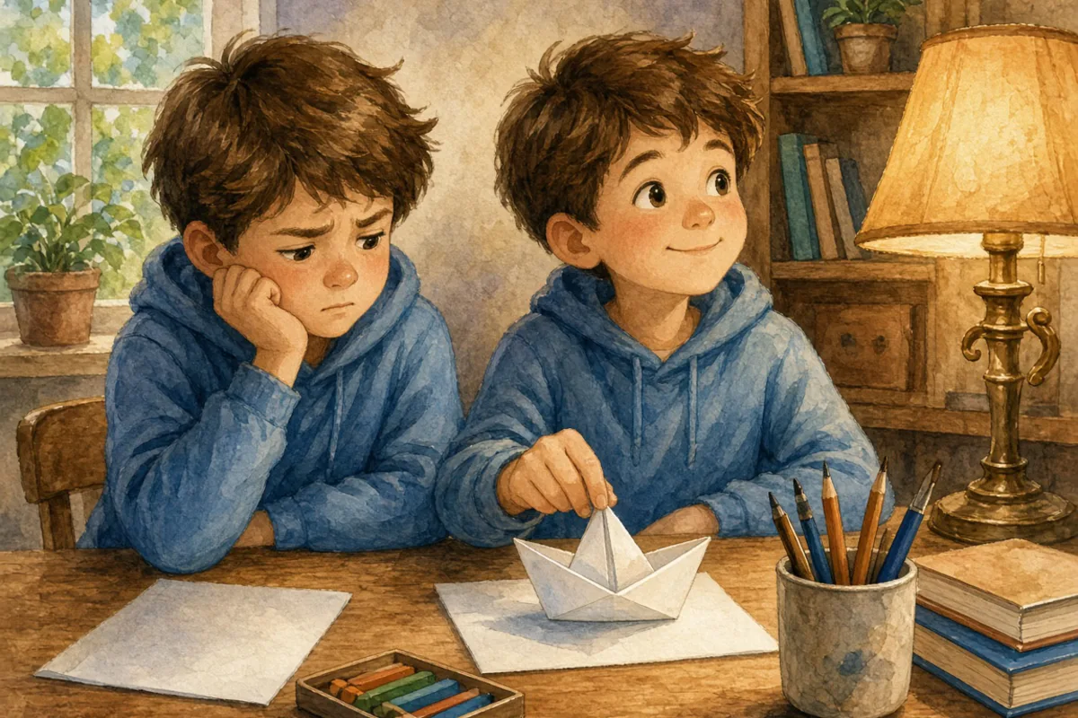 插画：冥思苦想，绞尽脑汁，苦思苦想