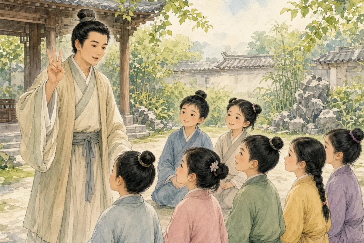插画：三令五申，反复命令，多次告诫