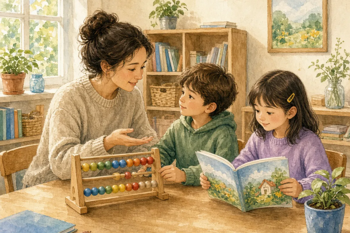 插画：因材施教，依照不同人的特点，用不同的方法教育