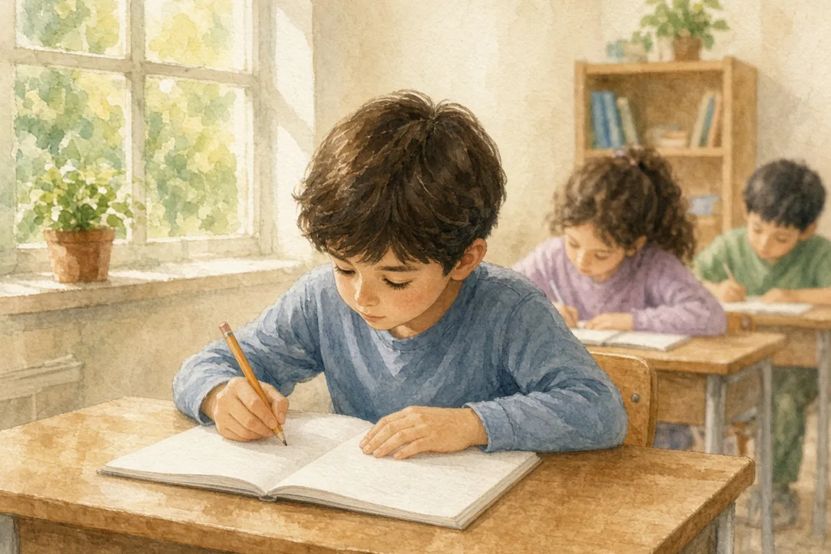 插画：专心致志，形容一心一意，集中精神