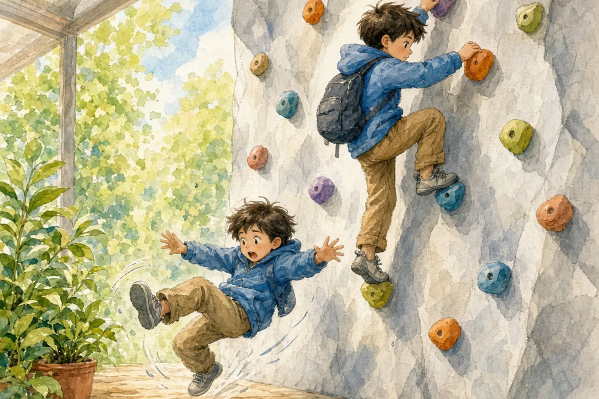 插画：自强不息，自觉地努力向上，永不松懈