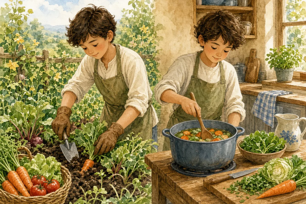 插画：自食其力，依靠自己的劳动所得来生活