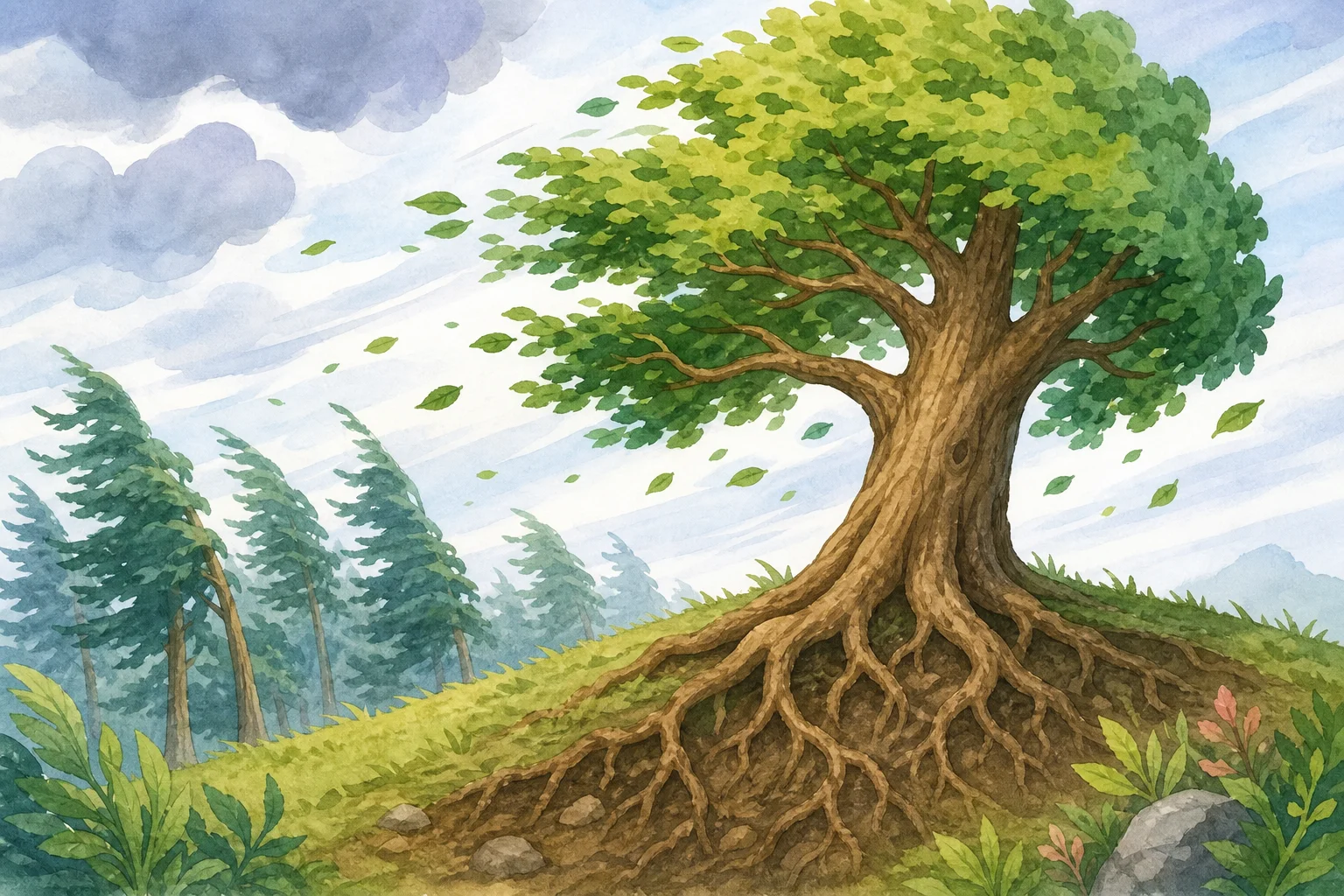 Idiom: 'Deep-Rooted and Firm'
