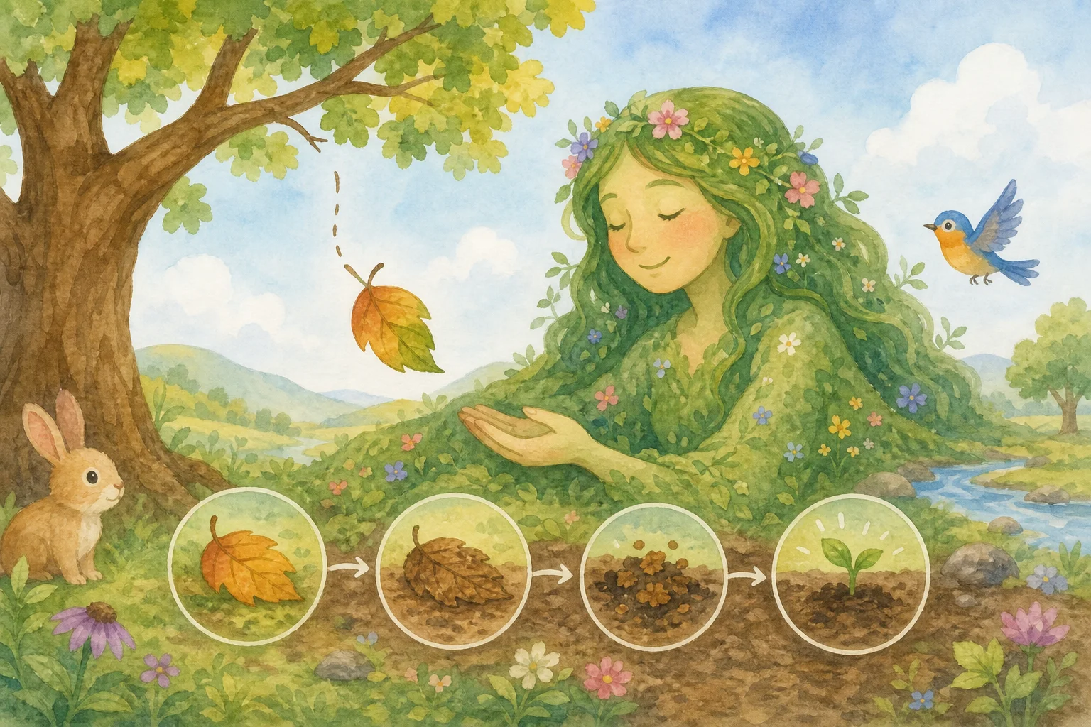 Idiom: 'Falling Leaves Return to the Roots'