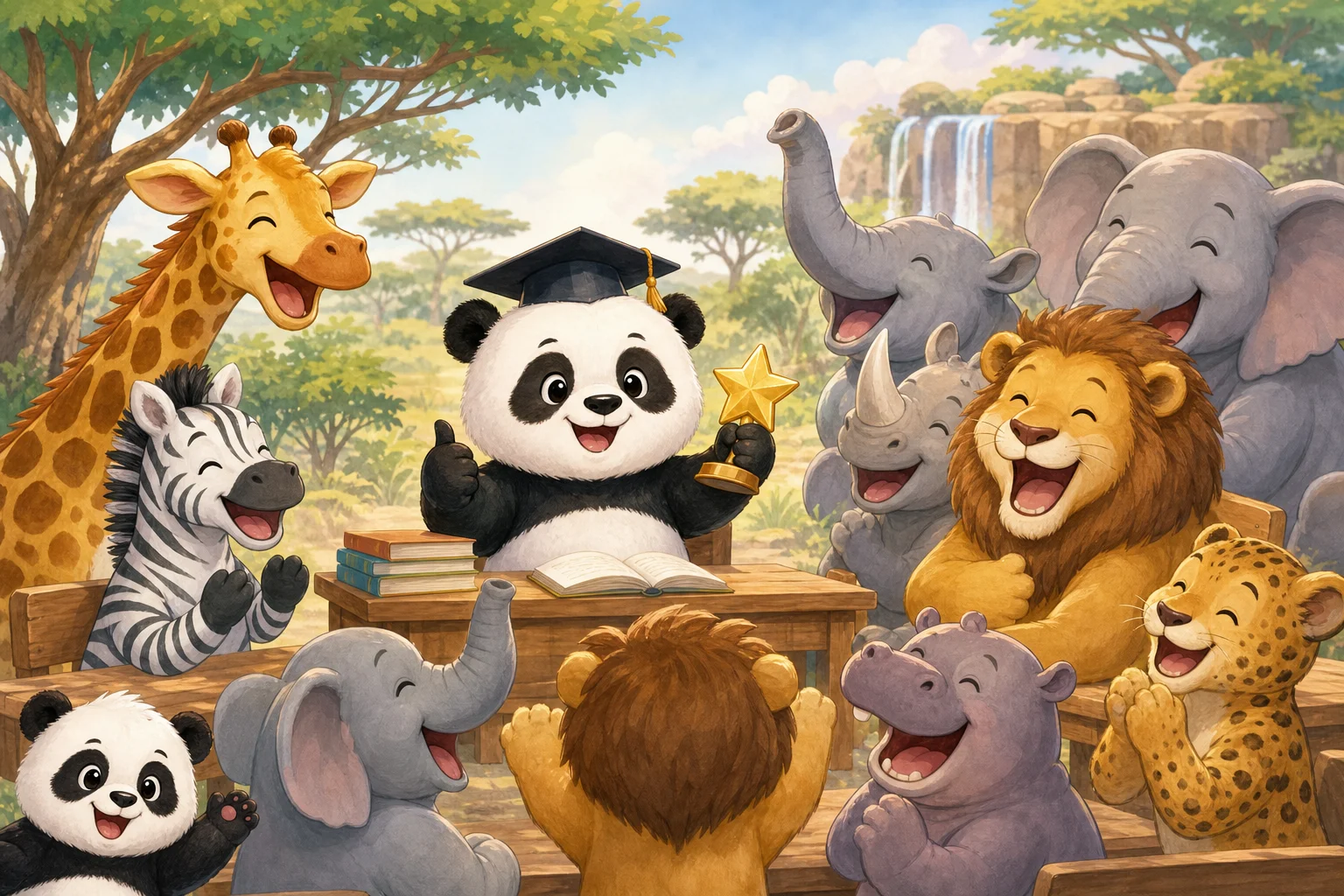 Panda Goes to School