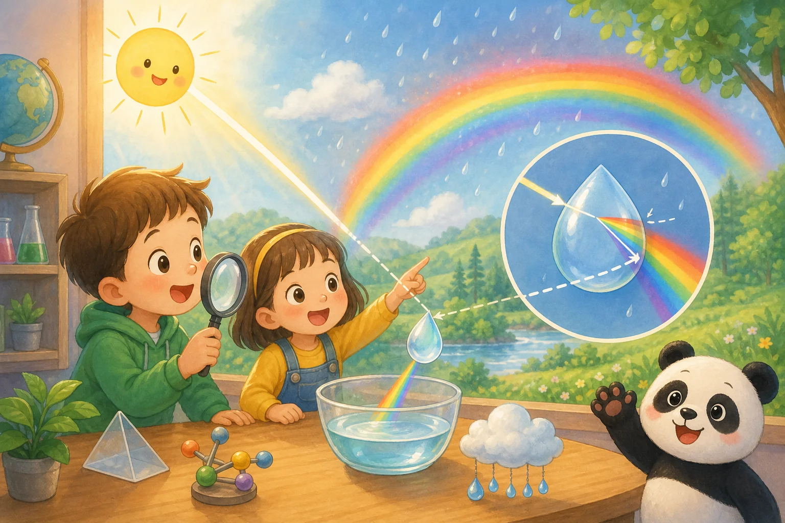 Rainbows Need Sunlight and Raindrops