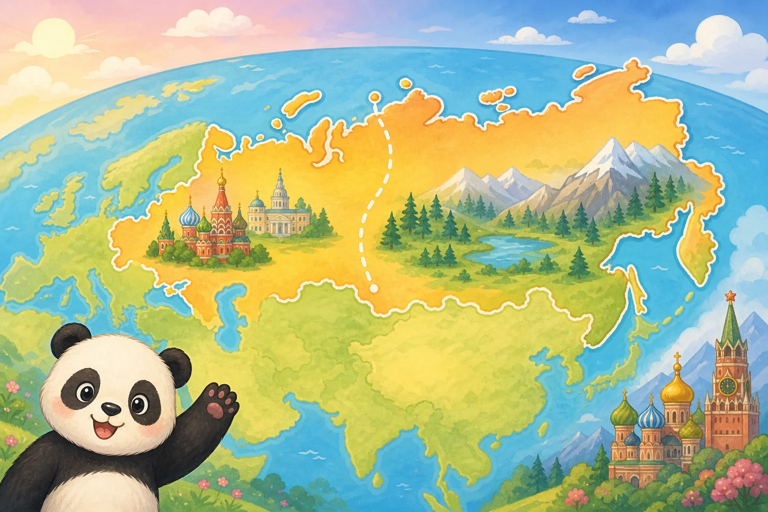 Russia Spans Two Continents