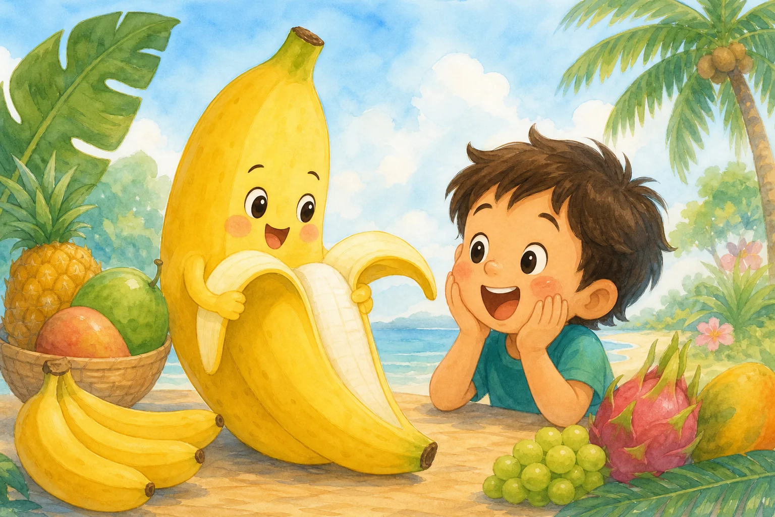 The Happy Curved Banana