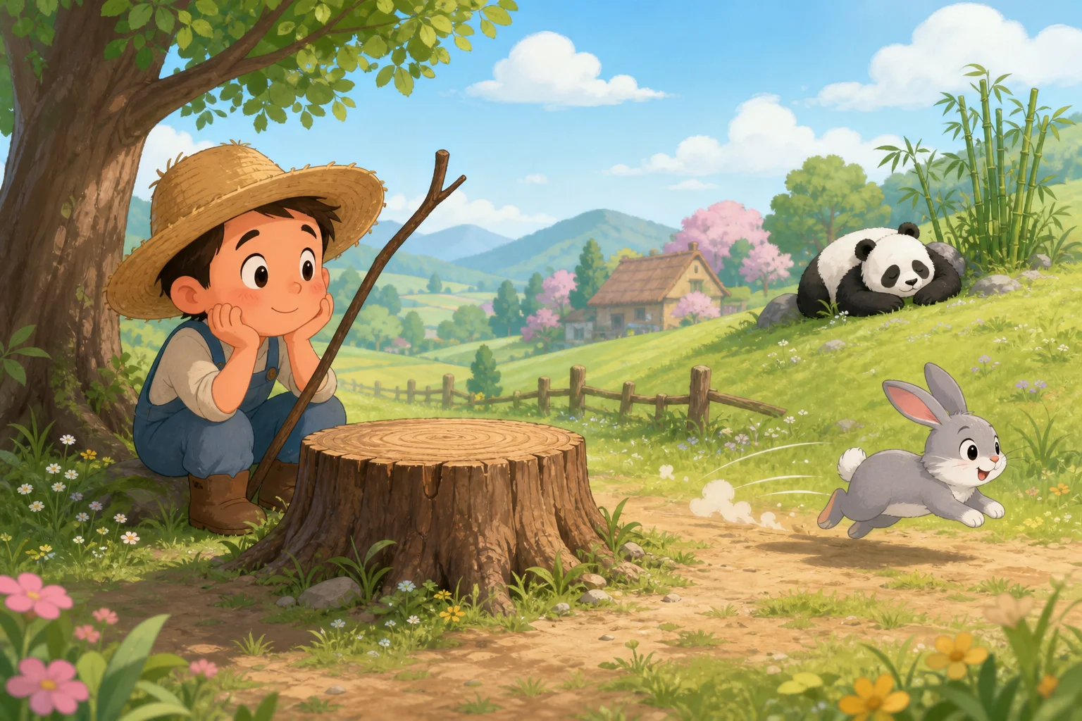 The Idiom 'Wait for a Rabbit by a Tree Stump'