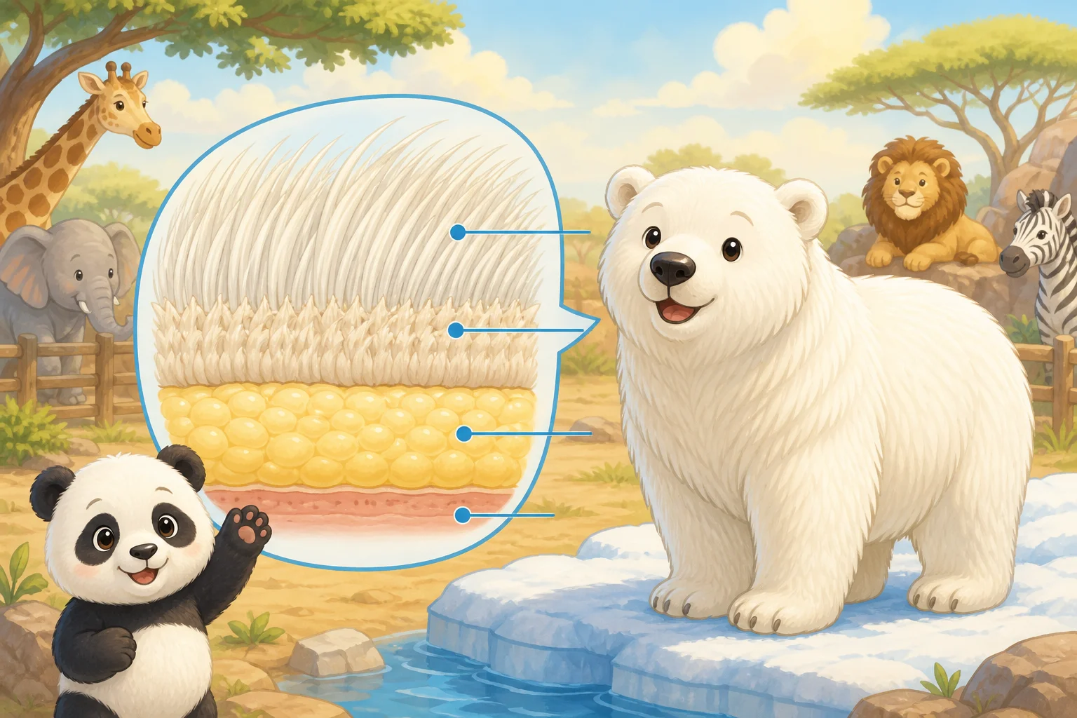 The Polar Bear's Thick Fur