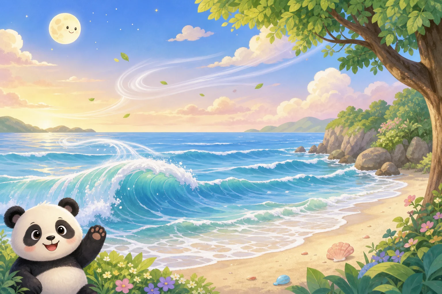 Waves Hit the Shore