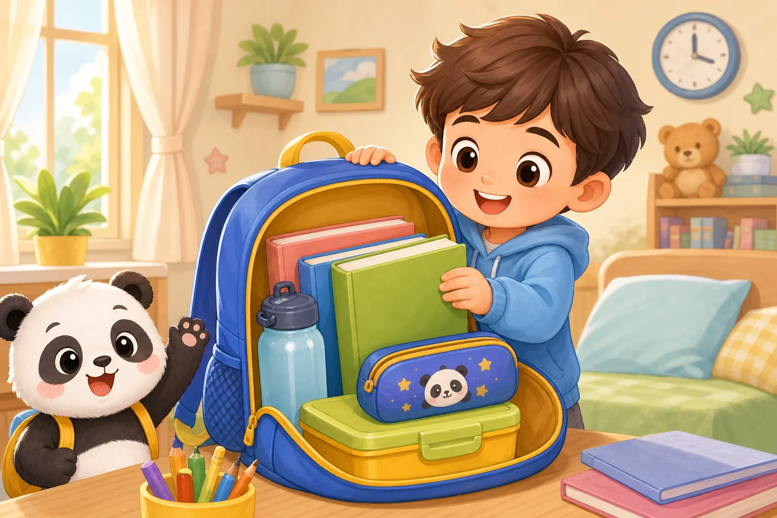 What's in the Schoolbag? — Morning comes and you grab your school bag