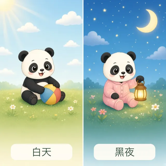 白天 — 黑夜