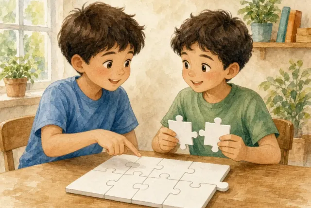 插画：互相帮助，彼此帮助