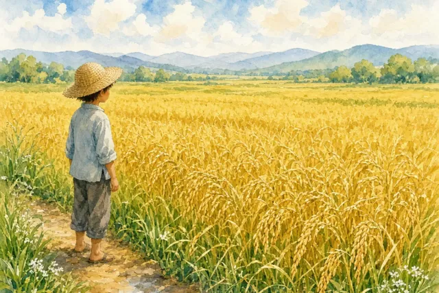插画：金黄金黄，形容颜色像金子一样黄
