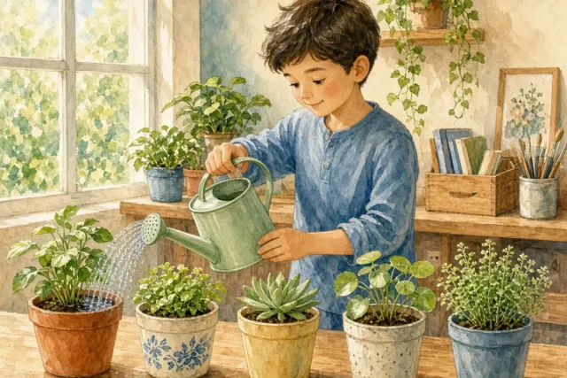 插画：尽职尽责，尽力做好本职工作，负起责任