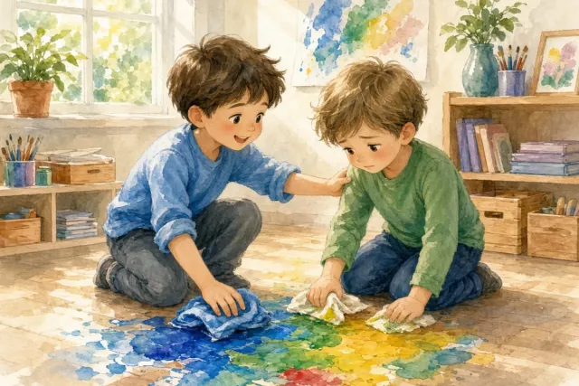 插画：宽宏大量，形容度量大，能容人