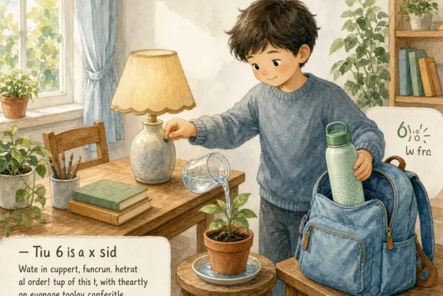 插画：勤俭节约，勤劳而节俭
