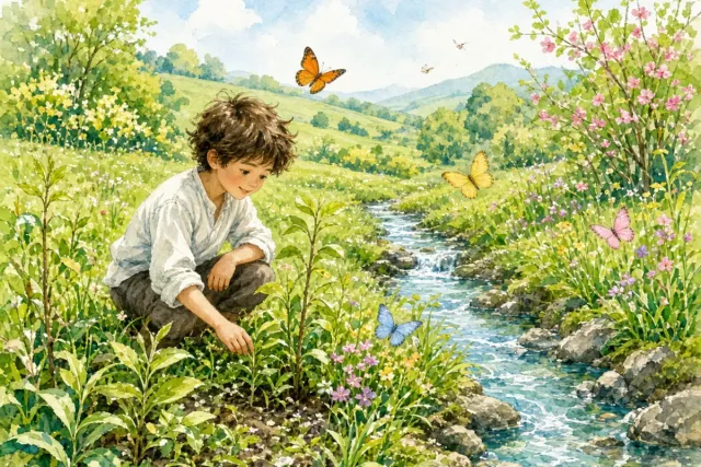 插画：生机勃勃，形容自然界充满生命力，或社会生活活跃