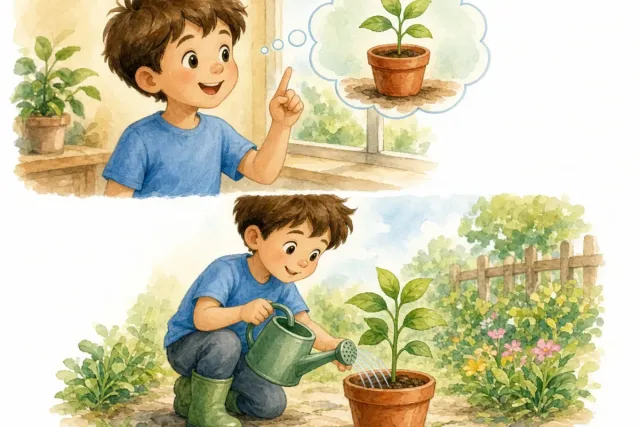 插画：言行一致，说的和做的完全一样