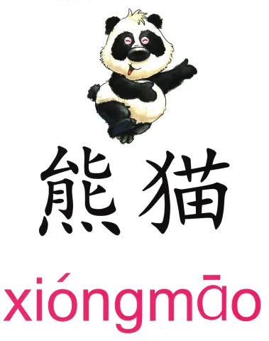 五星熊猫 (ウーシンションマオ) 熊猫(xióng māo) – Mandarin Word Card | PPS & DLI Vocabulary