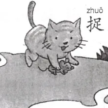 捉 zhuo
