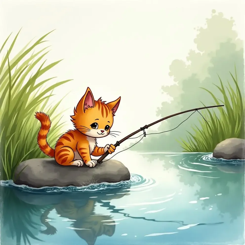 小猫钓鱼/Kitten Goes Fishing