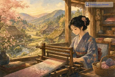 织布姑娘/Weaving Girl