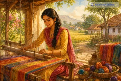 智慧的织女/Wise Weaver Girl