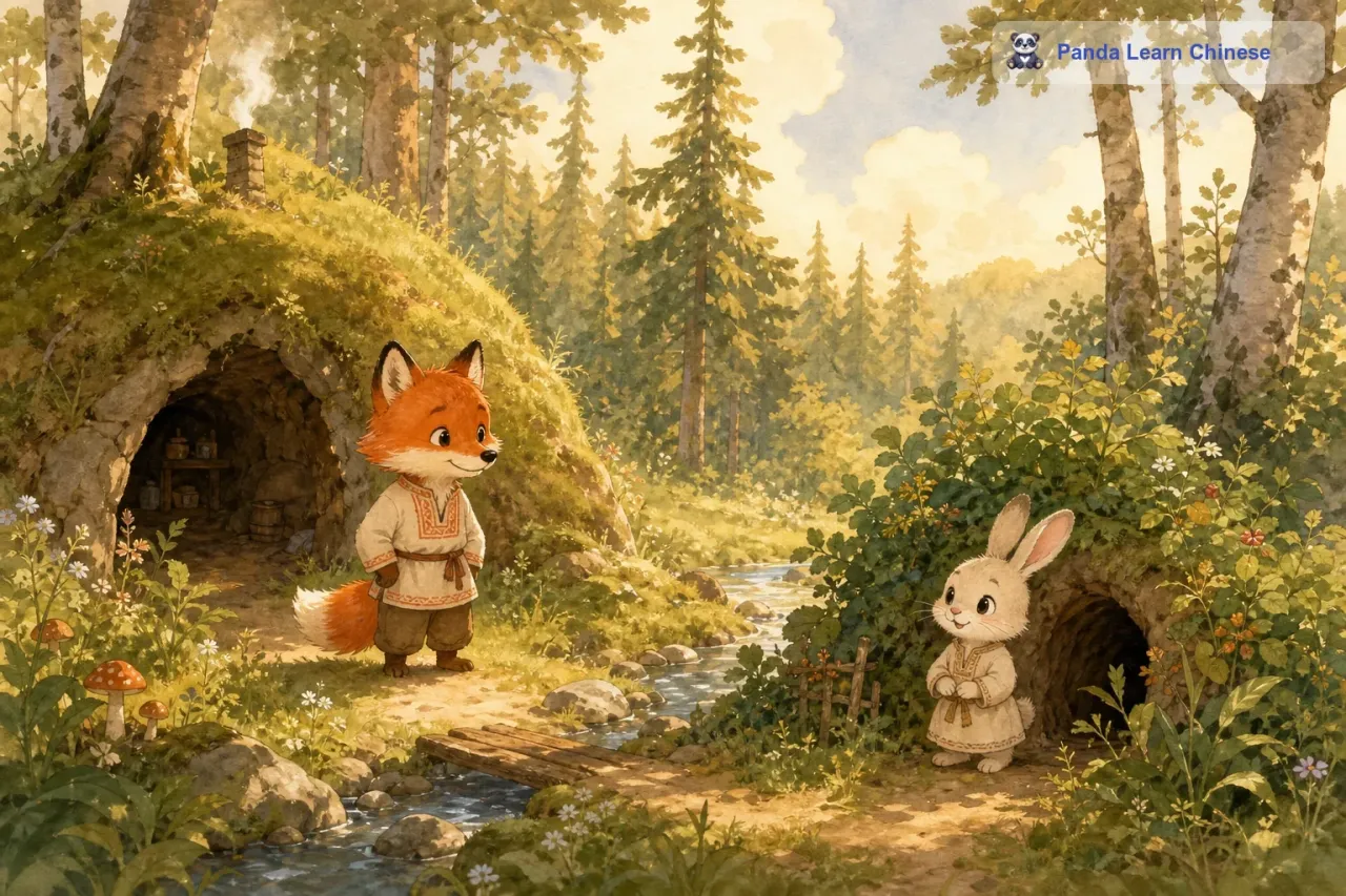 小狐狸和小兔子/Little Fox and Little Rabbit