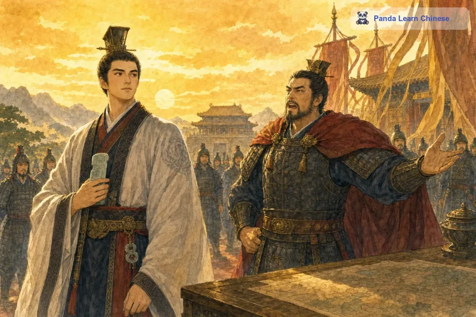 廉颇是赵国的名将，他觉得自己战功赫赫，对于蔺相如地位比自己高这件事心里很不服气。他常常对人说：“我廉颇攻无不克，战无不胜，立下许多大功。