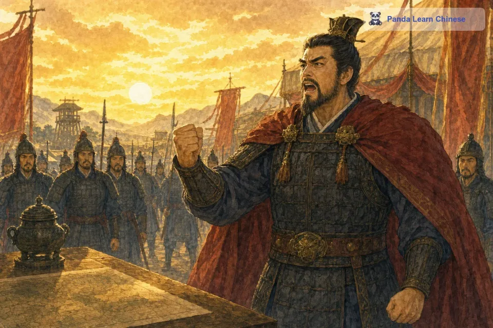 他蔺相如有什么能耐，就靠一张嘴，反而爬到我头上去了。我碰见他，得给他个下不了台！