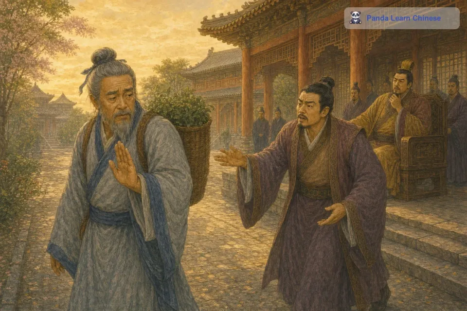 再过了十天，扁鹊远远地看到蔡桓公，转身就走。蔡桓公很奇怪，派人去问扁鹊为什么。扁鹊说：“病在皮肤的时候，用热水敷一敷就能治好；病在肌肉里，用针灸可以治好；病在肠胃里，喝药也还能治好；可是现在君侯的病已经深入骨髓了，这是神仙也治不好的病，我也无能为力了。