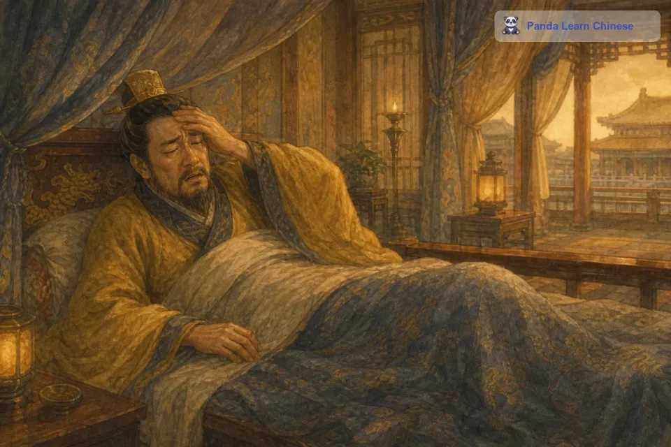 没过多久，蔡桓公就病倒了。他感觉浑身疼痛难忍，这时候他才想起扁鹊的话，后悔当初没有听扁鹊的劝告。可是已经太晚了，蔡桓公的病越来越严重，最后不治身亡。
