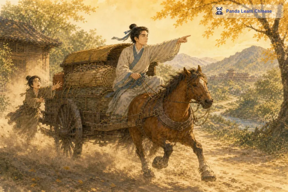 可是，这个人还是固执己见，根本不听朋友的劝告，他坚信自己一定能到达楚国。于是，他让车夫继续赶着马车朝着北方疾驰而去。